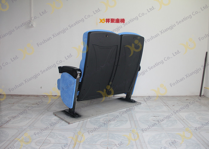 Double Seat Two Seater Cinema Theatre Seating Chairs With Plastic Cover For Couple