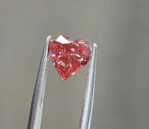 China 1.15ct Synthetic CVD Pink Heart Diamond Brilliant Cut Artificial Lab Grown wholesale