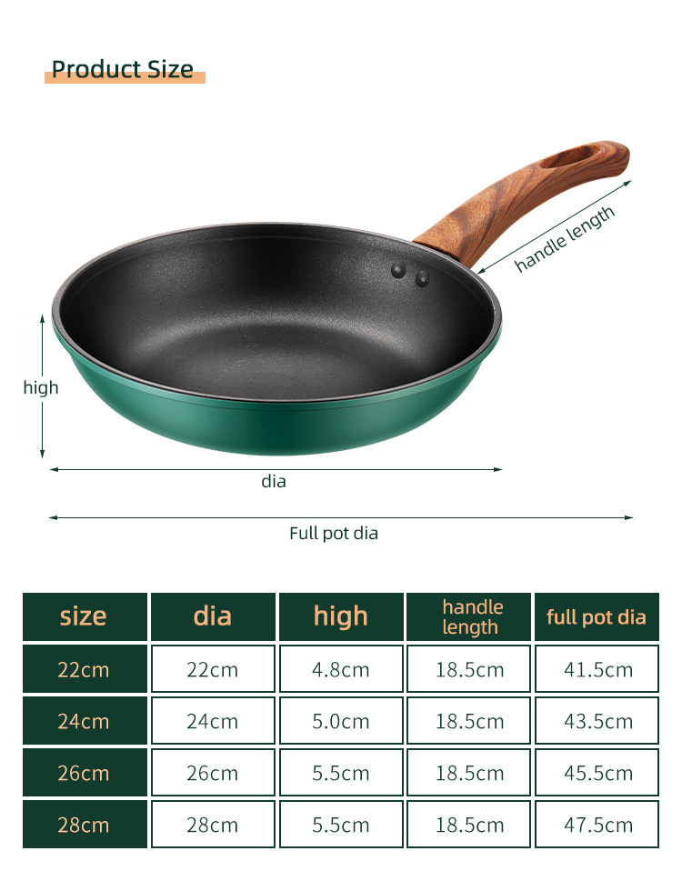 Amazon Top Seller Aluminum Cookware Cook Non Stick Frying Pan Kitchen Skillet Frying Pan