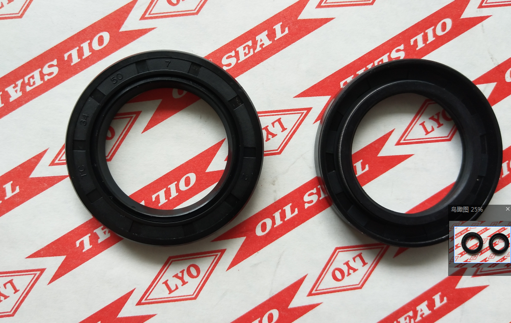 TC framework oil seal,model 34*50*7,NBR material,color is generally biack and brown.