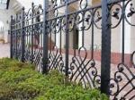 Contemporary Wrought Iron Railings , Anti Corrosion Black Rod Iron Fence