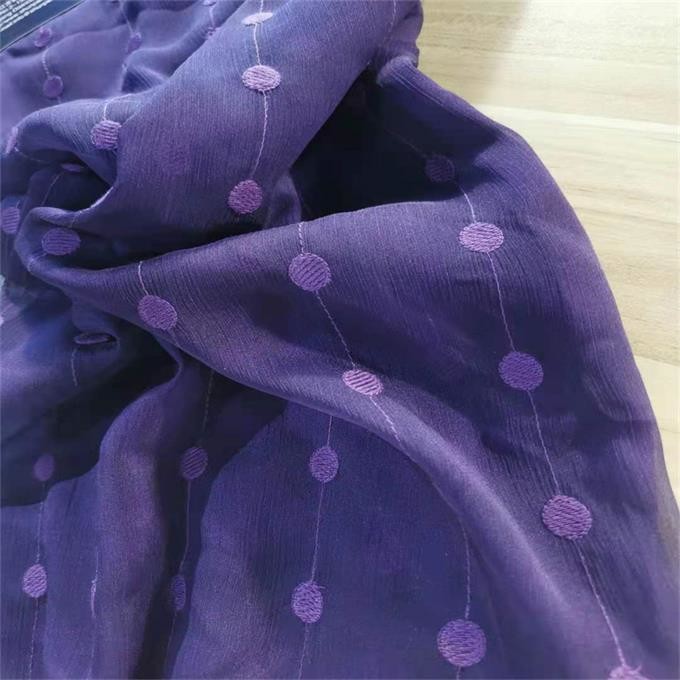 30dx30d 39gsm Polyester Spandex Chiffon Fabric Embroidery Crinkle Chiffon Polyester
