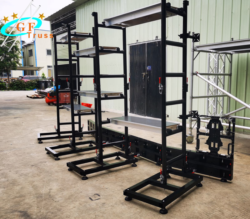 Aluminum 6061-T6 Portable Led Display Truss Ladder Shape