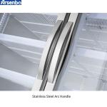 SS304 Glass Door Refrigerator Freezer