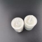 White Ribbed Collar 24mm Cream Dispenser Pump