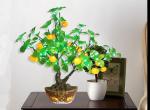 LED Chinese Simulation Bonsai Resin Ornaments Decorative Lamp Peach Blossom