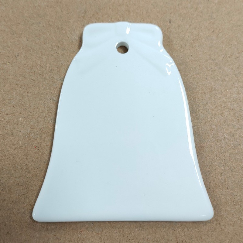 3'' Sublimation Ceramic Blanks Christmas Ceramic Pendant For Sublimation Printing