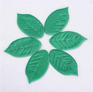 China Small Featival Christmas Ornament Crafts Lovely Satin Leaves Shape wholesale