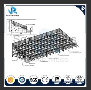 China outdoor stadium grandstand permanent grandstand seating with fixed base wholesale
