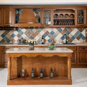 China American Style Solid Cherry Cabinets Modern Kitchen Cabinets wholesale
