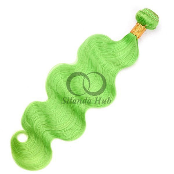 Green Body Wave Remy Human Hair Bundles Sew In Weave Bundles Brazilian Bundle Deals