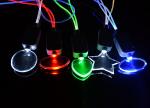 LED voice controlled light necklace 50cm TPU+ABS logo customized