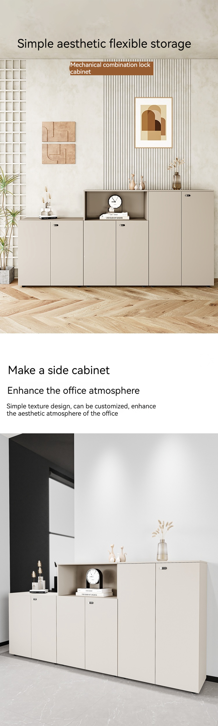 Secure Combination Lock File Room Data Cabinet for Company Break Room Pantry Storage
