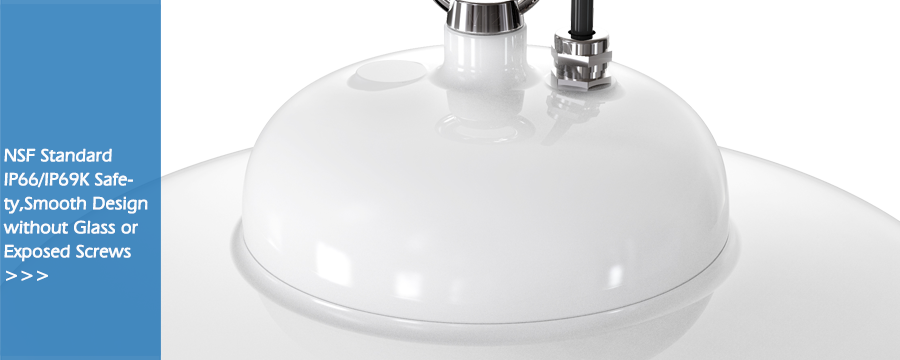 Dualrays NSF IP69K IK10 UFO High Bay Light For Food Industry