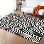 3D floor painting, three-dimensional entrance, long square living room carpet,