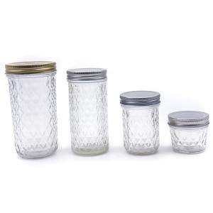 China New Design Transparent Round Shape Glass Jam Pickle Jar Glass Jar For Storage wholesale