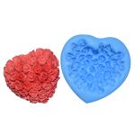 Food Grade Silicone Baking Utensils Fondant Cake Heart Rose 3d Silicone Mold