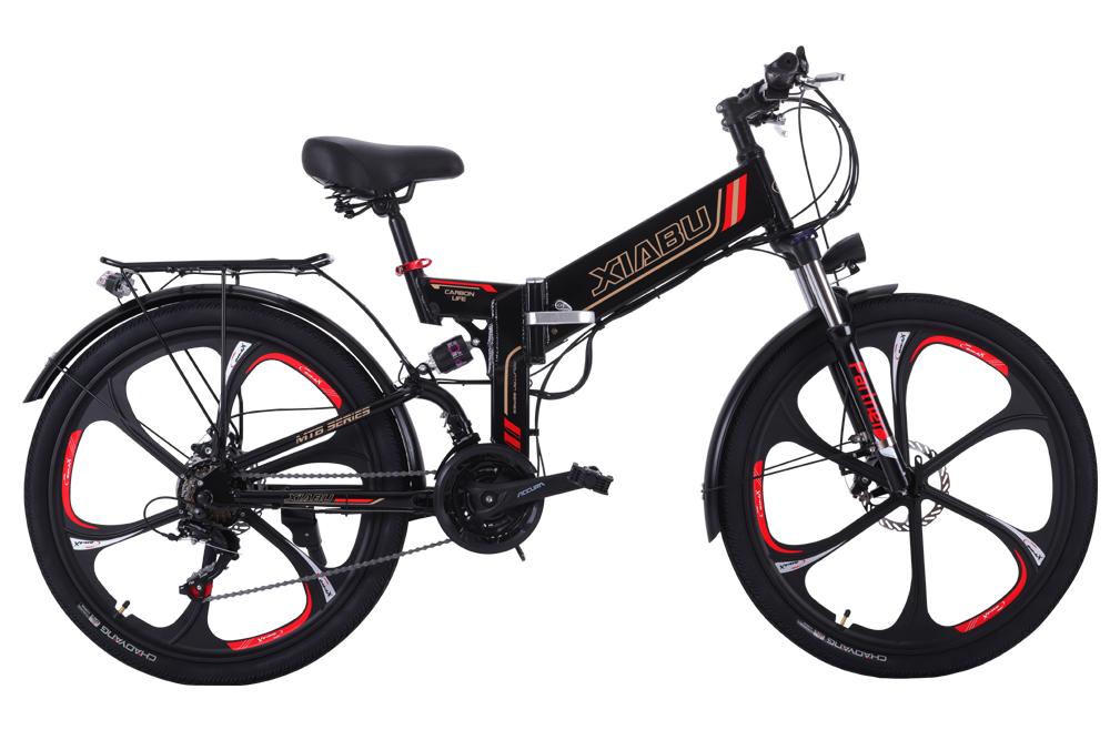 26 inch Rear Hub Motor 24 Speed Mountain Electric Bike With Double Disc Brake 48V 350W