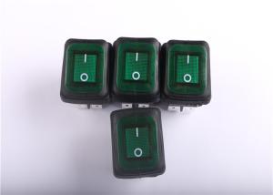 China PDST Green Waterproof Rocker Switch Illuminated For Medical Facilities wholesale