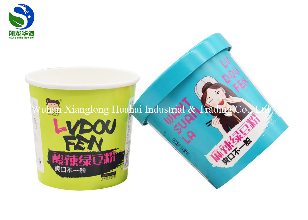 Disposable custom popcorn chicken paper bucket with lid for movie theatre