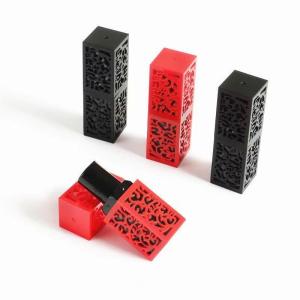 China Black Red 3g Middle Empty Lipstick Tube With Delicate Appearance wholesale