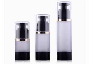 China Black AS Airless Cosmetic Bottles 30ml FDA Hot Stamp Printing Custom Color wholesale