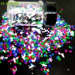 Square Heart Star Moon Flowers Leaves Crafted Glass Silk Holiday Nails High