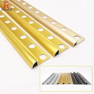 China Bronze Aluminum Corner Tile Trim 0.55mm Thickness 6063 Alu Material wholesale
