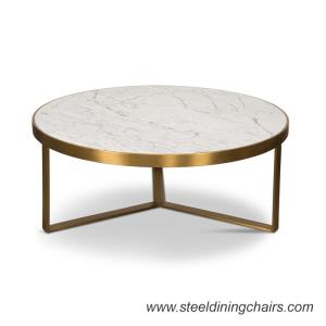 China ss201 Round Marble Top Coffee Table wholesale