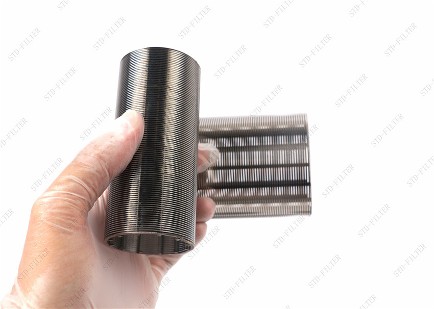 High Strength ID 100mm 2mm Slot Wedge Wire Filter , V Wire Screen For Cornstarch