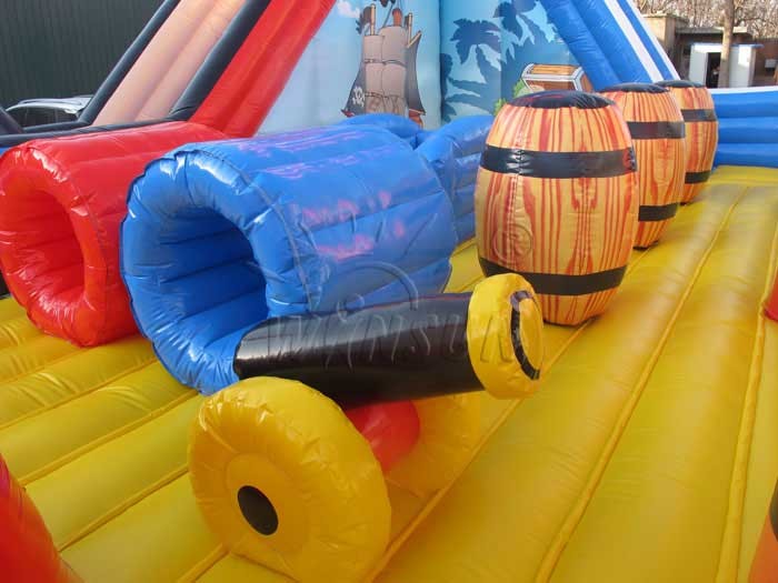 Commercial Grade Inflatable Fun City , Kids Pirate Ship Bounce House