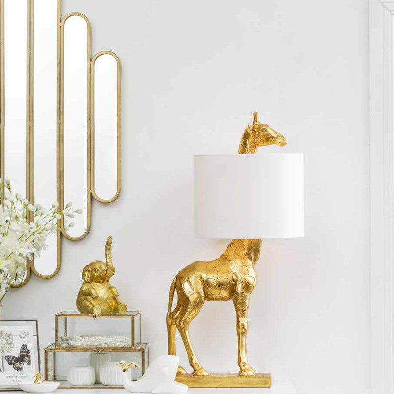Resin Giraffe Creative Table Lamps for Chirldren's Bedroom Study table Light(WH-MTB-268)