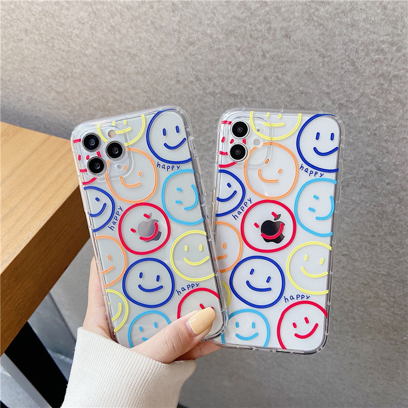 Girls Gift Cute Flexible Smiley Anti Fall Phone Case For Iphone 11 Pro Max