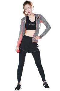 China CPG Global High Quality Breathable 3 Pieces Sets Long Sleeves Gym Running Racerback Sports Bra with Yoga Pants T1019 wholesale