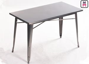 China Industrial Style Metal Commercial Restaurant Tables Tolix Metal Table For Tolix Chair wholesale