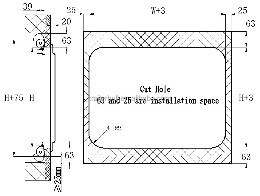 ARCYLIC GLASS ALUMINUM FRAME EuroVision Windows for RV Trailers and Other Motorhomes