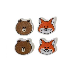 China Animal Fox Logo Clothing Embroidered Patches For T Shirt Laser Cut Border wholesale