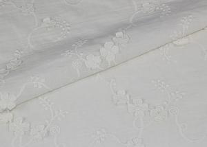 China Fashion 3D Flower Lace Fabric , Embroidered Cotton Lace Fabric By The Yard wholesale