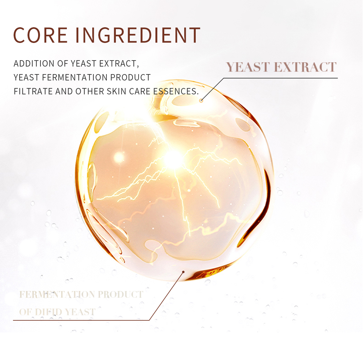 OEM & ODM Facial Care Smoothing Nourishing Mushroom Yeast Moisturizing Essence Lotion for Face