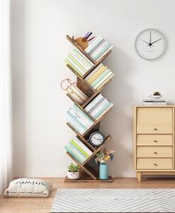 China Wood Panel Tree Shape Book Rack Shelf Living Room Funiture wholesale