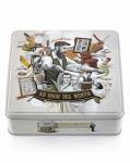 Aluminum Square Large Branded Gift Boxes Luxury Tin Box With Tray Full Color