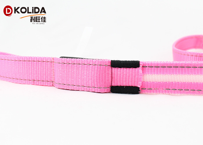 LED Pet Accessories Nylon Solid Safety Glow Dog Leash With Flashlight