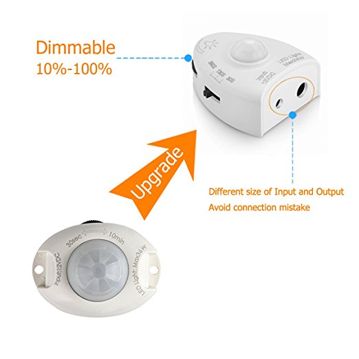 Motion Activated LED Dimmable Strip Lights with PIR Sensor
