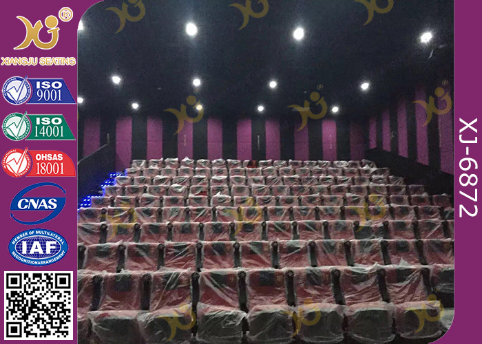High / Soft Padded Back Cinema Style Seats / Theater Chairs With Tip Up Drink Hold