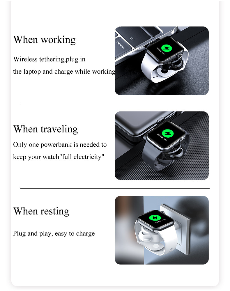 Usb Mini Apple Smartwatch Wireless Charger For Iwtach Series 5 4 3 2 1