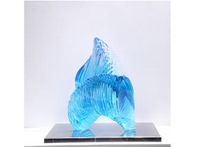 China Transparent Resin Abstract Sculpture Contemporary Garden Home Art Decoration wholesale