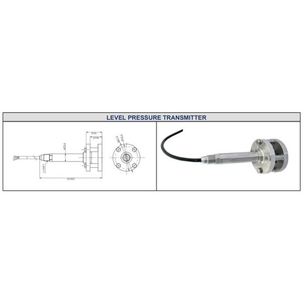 316L Stainless Steel IP68 Corrosion Resistant Submersible Level Sensor Pressure Transmitter for Harsh Environments