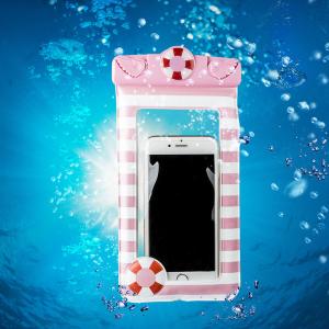 China Clear Waterproof Cell Phone Pouch Cartoon Waterproof Mobile Pouch Cover Floating wholesale