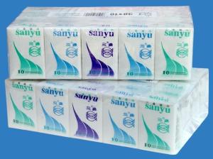 China Premium Soft Unbleached 3 ply white pocket facial tissue , 10sheets/bag wholesale