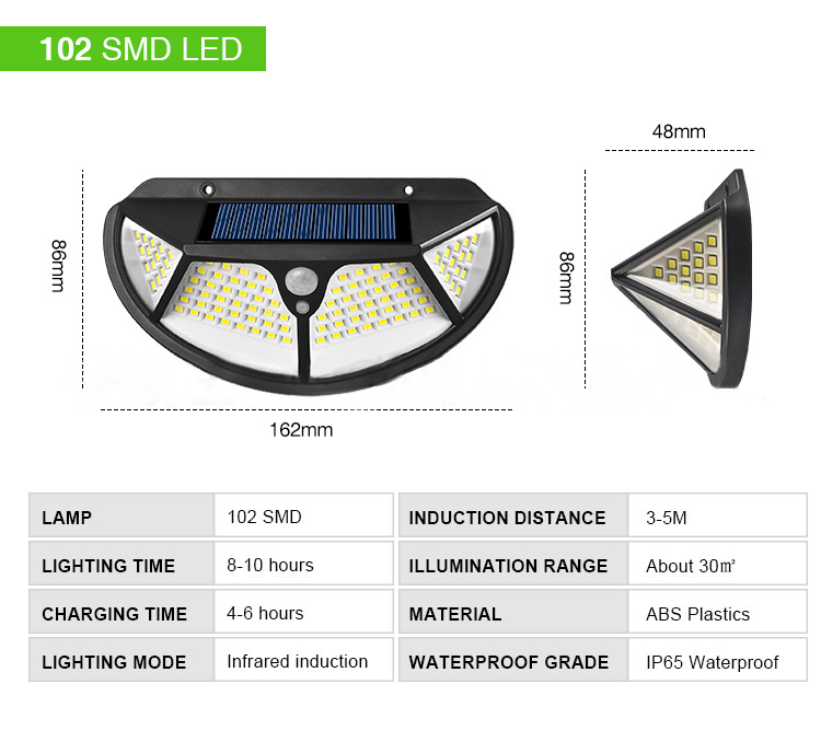 LED Solar Light Outdoor Solar Lamp with Motion Sensor Light Sunlight Street Lamp LED Spotlight for Garden Decoration